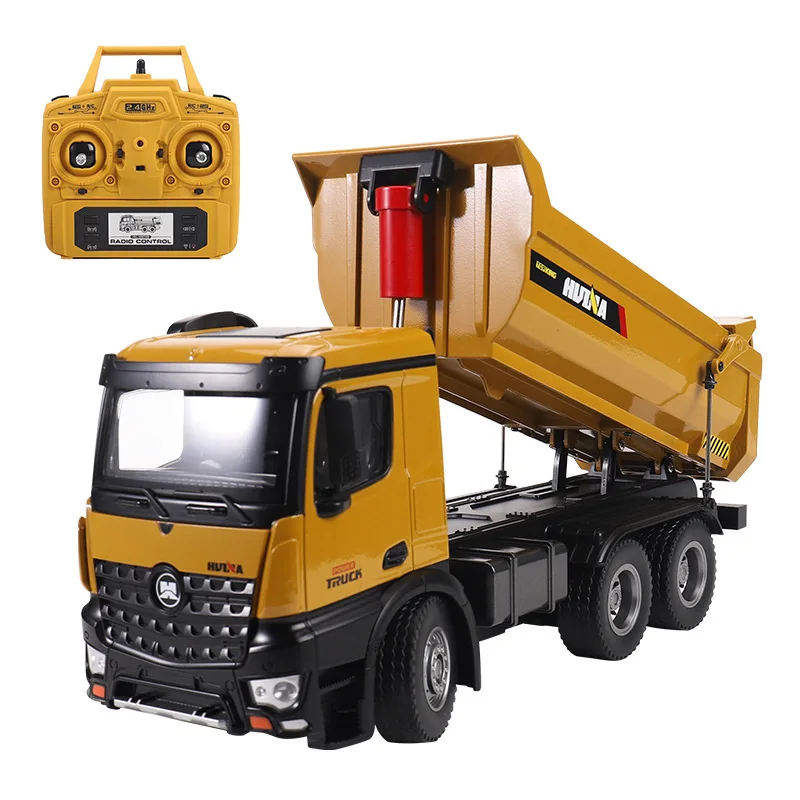 Huina 582 1:14 Remote-Controlled Alloy Dump Truck, Engineering Vehicle, Dump Truck Model, Electric Simulation Vehicle 6