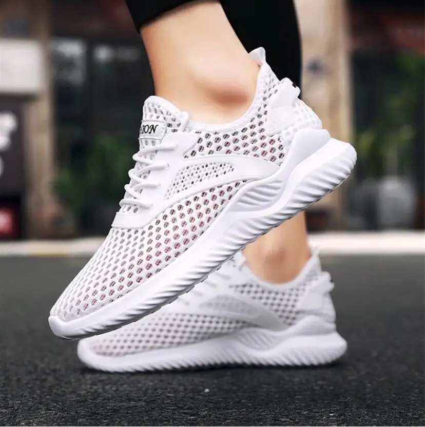 

Мужские сетчатые кроссовки, мягкая подошва, дышащие, повседневная обувь с низким верхом, на плоской подошве