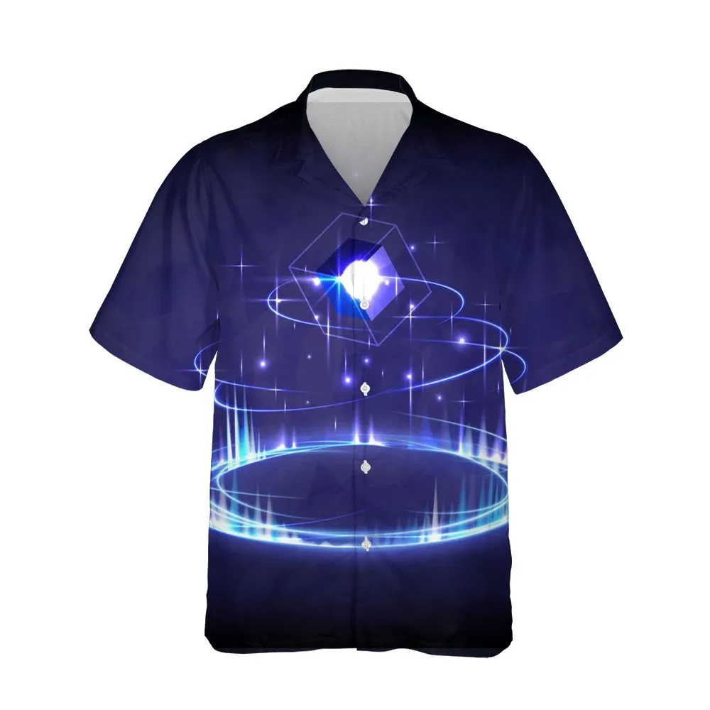 Jumeast Neon Cyberpunk Blouse Short Sleeve Shirts For Men Summer Casual Button Up Shirt Mens Y2k Clothes Streetwear Flipper Zero платы прототипирования flipper zero