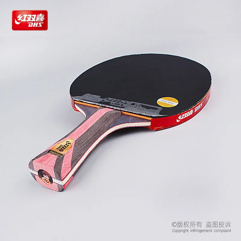 Original DHS H8002 H8006 FL/CS Table Tennis Racket (5-layer Wood + Hurricane 3 + 8 ) Ping Pong Bat Case shake hand Long Hand