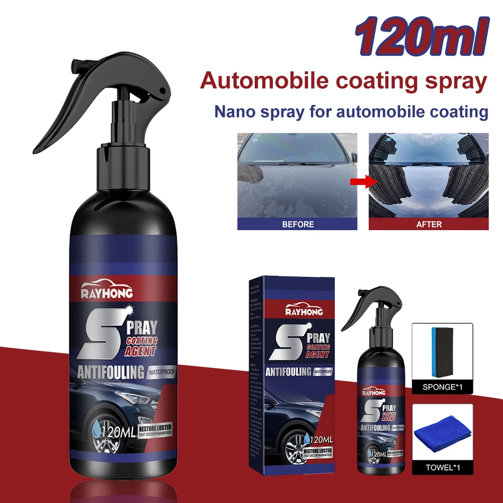 

120ML Car Nano Coating Liquid Spray Ceramic Car Wash Car Protective Coating Cleaner Anti-Scratch Polish Auto Accessories