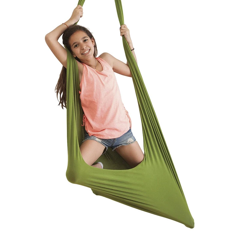 Kids Cotton Swing Hammock for Autism ADHD ADD Therapy Cuddle Up Sensory Child Therapy Elastic Parcel Steady Seat Swing chairtoy 2