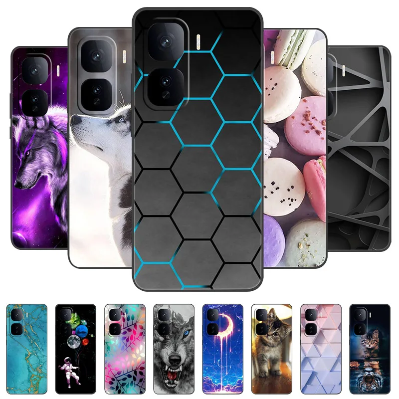 Cute Cat TPU Soft Silicone Protective Case Cover - Painted Design for VIVO IQOO Neo 10 Series
