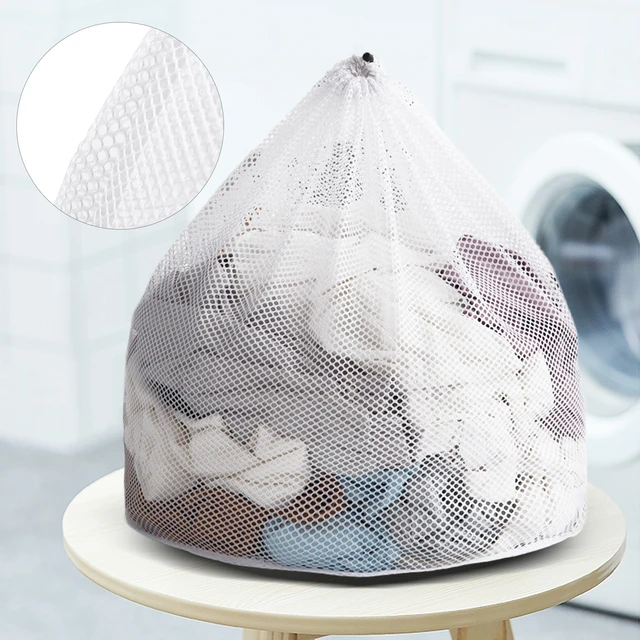 Reusable Mesh Laundry Bag For Washing Machine Drawstring Thickened