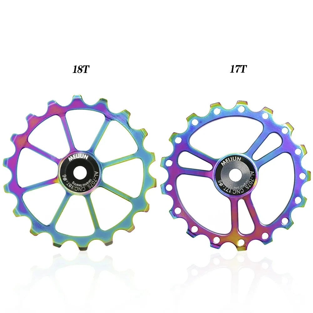 Paire De Poulies Dérailleur Arrière Vintage CNC Violet - Roulements Scellés Années 90 VTT