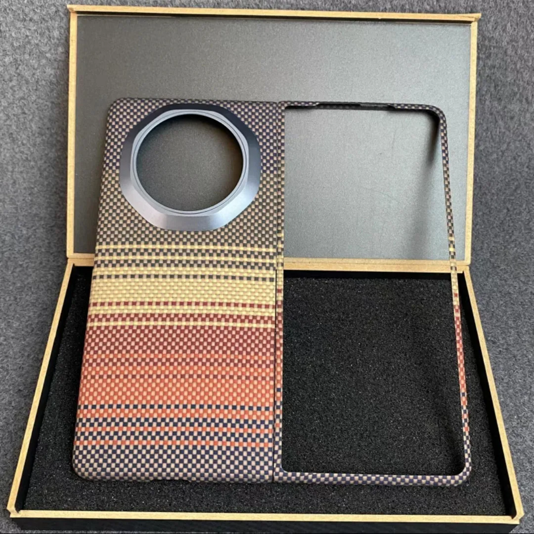 Premium Aramid Carbon Fiber MagSafe Case – Matte Sunset, Bulletproof, Thin & Magnetic Wireless Cover