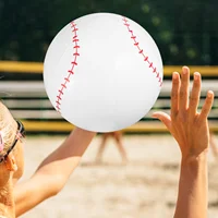 3 Pcs Inflatable Baseball for Beach Balls Sports Giant Floating Teens Pvc Lightweight Child 2