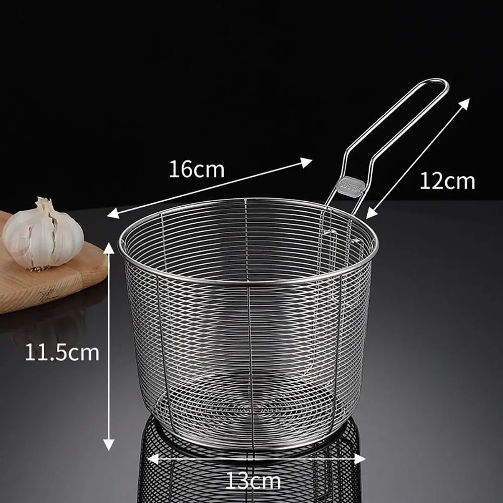 Stainless Steel Deep Frying Basket with Handle for French Fries