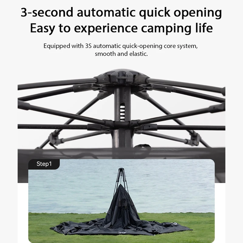 6-8 Person Tent Outdoor Hexagonal Automatic Quick-open Camping Tent Portable Folding Vinyl Sunproof Rainproof camping tent portable tent