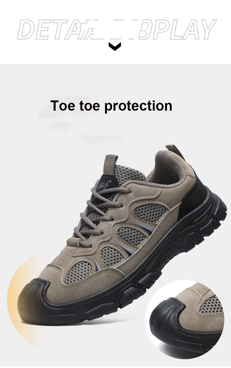 Description Picture 6 of itemOulylan Hiking Sneakers Shoes for Men 2024 Breathable Outdoor Trekking Sport Mens Hunting Shoes Climbing Walking Man Shoes