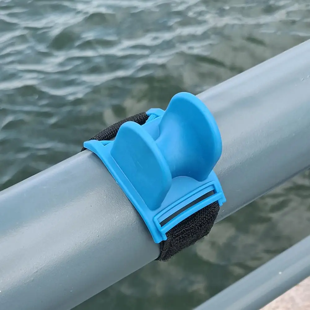 U-shaped Fishing Rod Holder with Fastener Tape TPE Pole Rack Non-Slip Portable Fishing Pole Bracket Support Accessories fishing box traverse ring over line ring fishing pole sea pole fittings