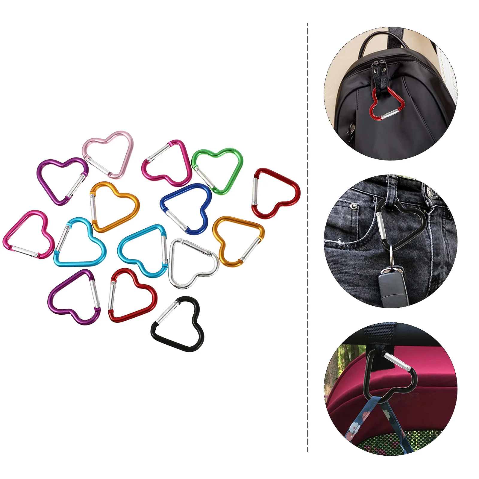 

Aluminum Alloy Heart Shaped Carabiner Climbing Carabiners Metal Hook Clips Travel Kit Outdoor Camping Tool Hanging Buckle