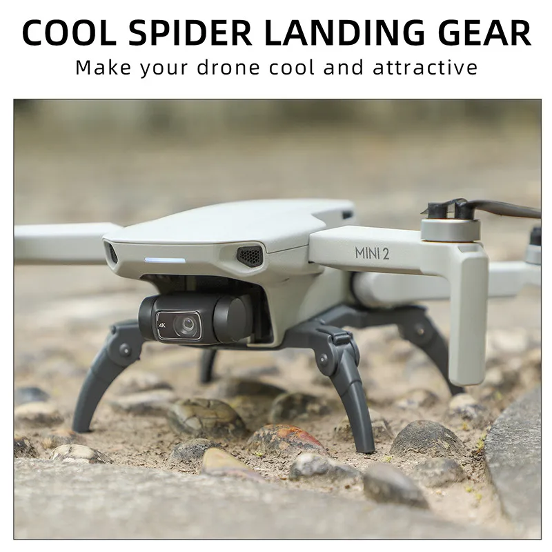 Shock-Absorption Spider Landing Gears for DJI Mavic Mini 2 / SE / MINI 1 Drone Foldable Extension Legs Protective St