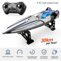 30KM/H RC High Speed Racing Boat Speedboat Remote Control Ship Water Game Kids Toys Children Birthday Gift 1
