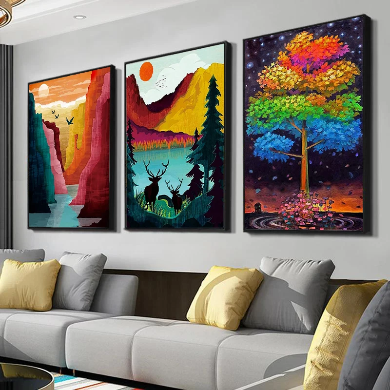 Hot Selling DIY Painting Digital Oil Painting Diy Picture Tree on