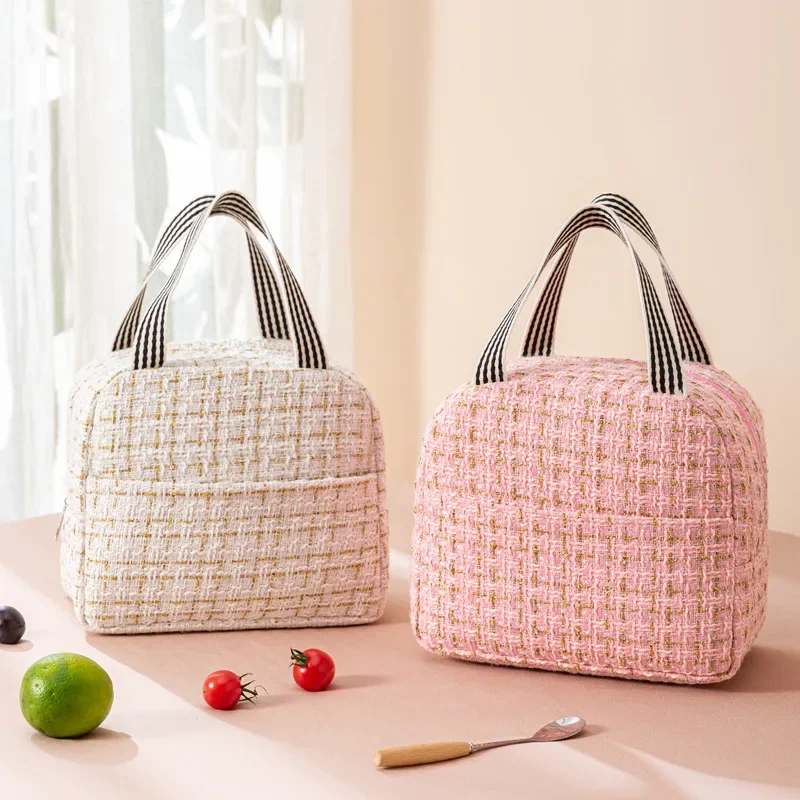 Portable Lunch Bags Thermal Insulated Lunch Box Storage Bag Children's School Box Bag Picnic Storage Large Capacity Tote