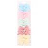 10Pcs/Set New Solid Ribbon Bowknot Hair Clips For Baby Girls Handmade Cute Bows Hairpin Barrettes Headwear Kids Hair Accessories - 4