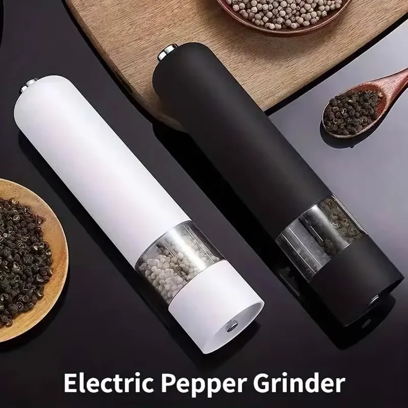 Automatic Electric Pepper Grinder Salt Mill Adjustable Spice Crusher Kitchen Gadgets Supplies Reusable