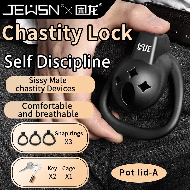 Male Nub Chastity Cage Set Nano Chastity for Sissys with Padlock Cock Ring Penis Lock Bondage Slave Man JEUSN for penis chastity cage,chastity lock sex toy