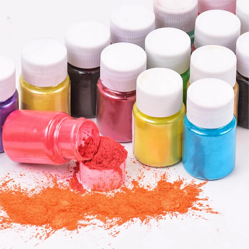 

0.35 oz(10g) Bottles Mica Glitter Powder Pearl Pigment Natural Mica Mineral Powder DIY Glitter for Nails/Resin Dye Manicure Dust