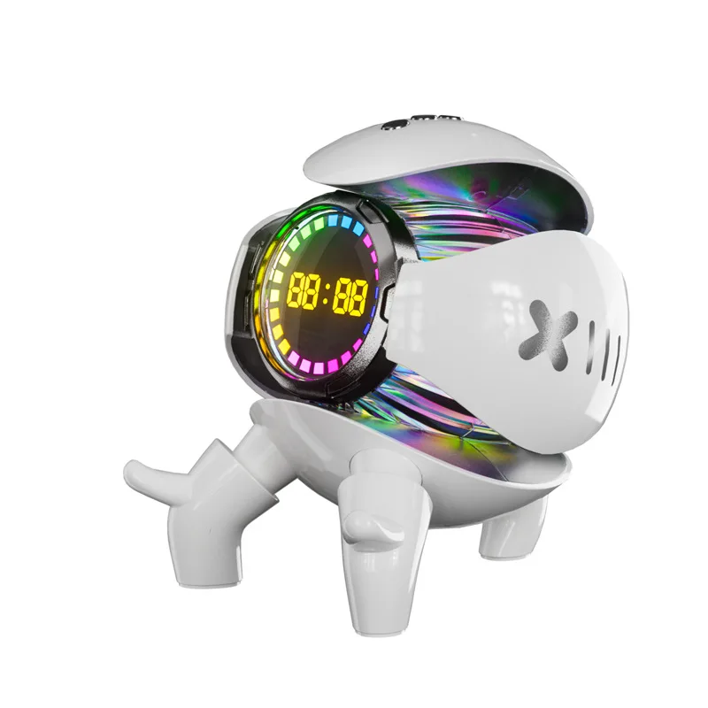 Smart Robot Bluetooth Alarm Clock Speaker Stereo Interactive Wireless Audio Tf Card Fm Radio Portable Monster Image Gifts