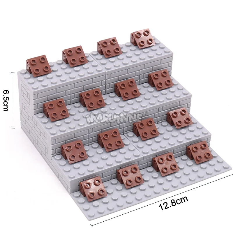 Marumine Mini Food Table Block Parts MOC Model Roasted Chicken Hot Dog Banana Cherry Fruit Vegetables Classic Ingredients Toys 4