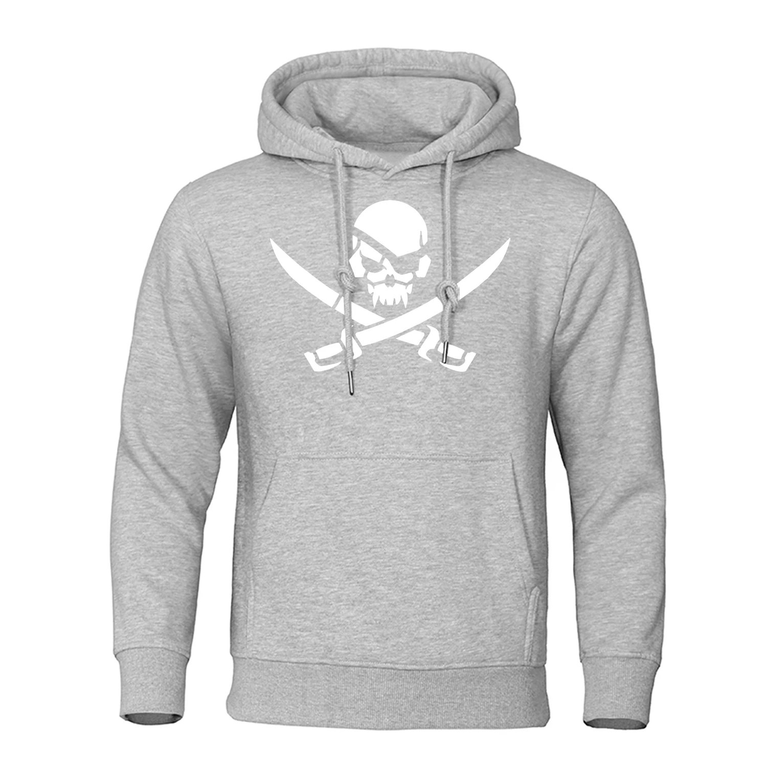 Pirateskull-Homens Engraçado Impresso Estilo Hip Hop Hoodie,