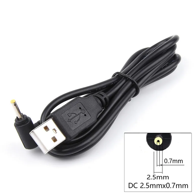 Right Angle USB 2.0 Type A to 2.5*0.7mm DC Plug Power Plug with Connector Cable 5v Charging Connector 3.3FT