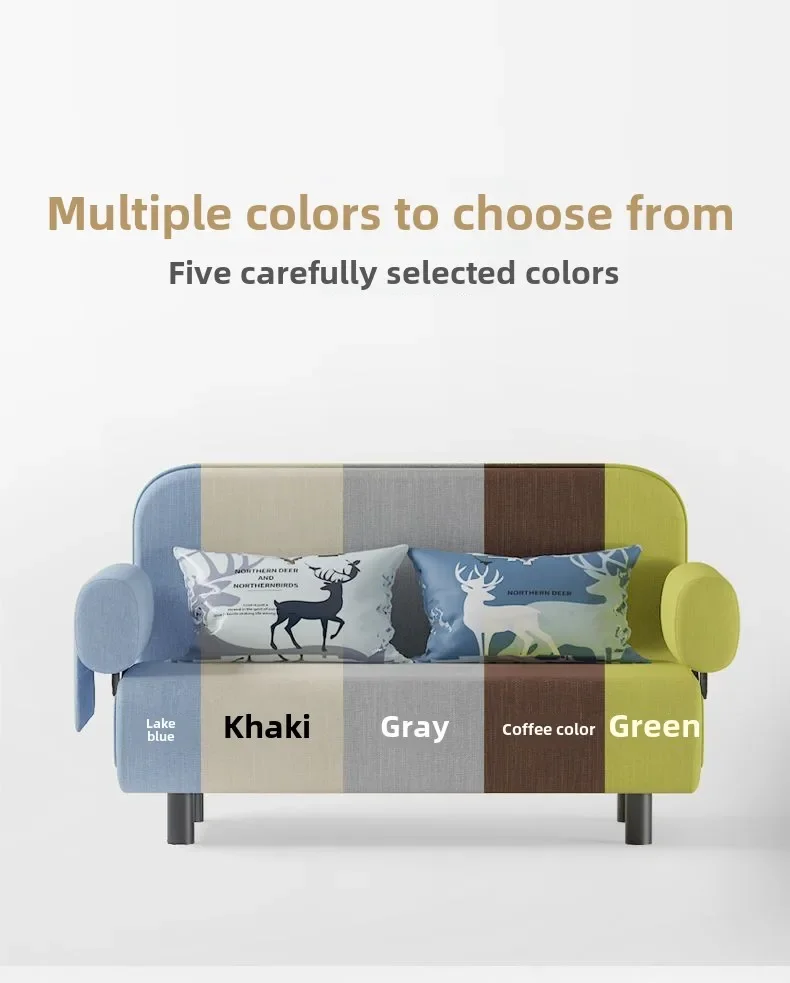 Folding Sofa Bed Dual-purpose Leisure Internet Celebrity Nap Simple Small Apartment Multi-functional Simple Bed Sofa Foldable
