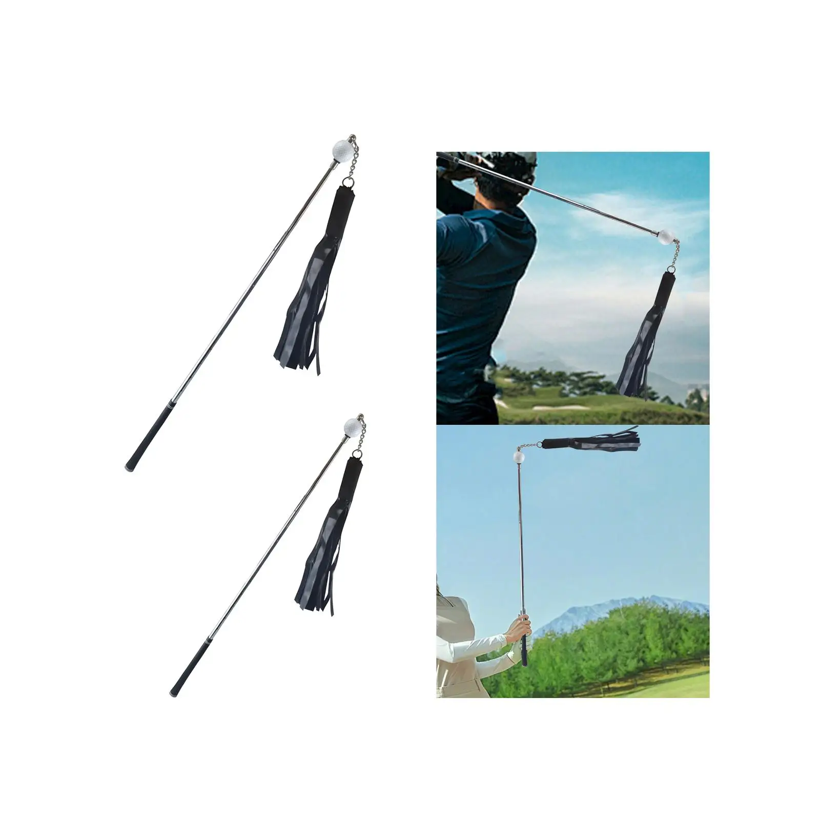 골프 스윙 훈련 보조 골프 리본 스틱 편안한 그립 소리 연습 운동 지원 여성 남성 유연성