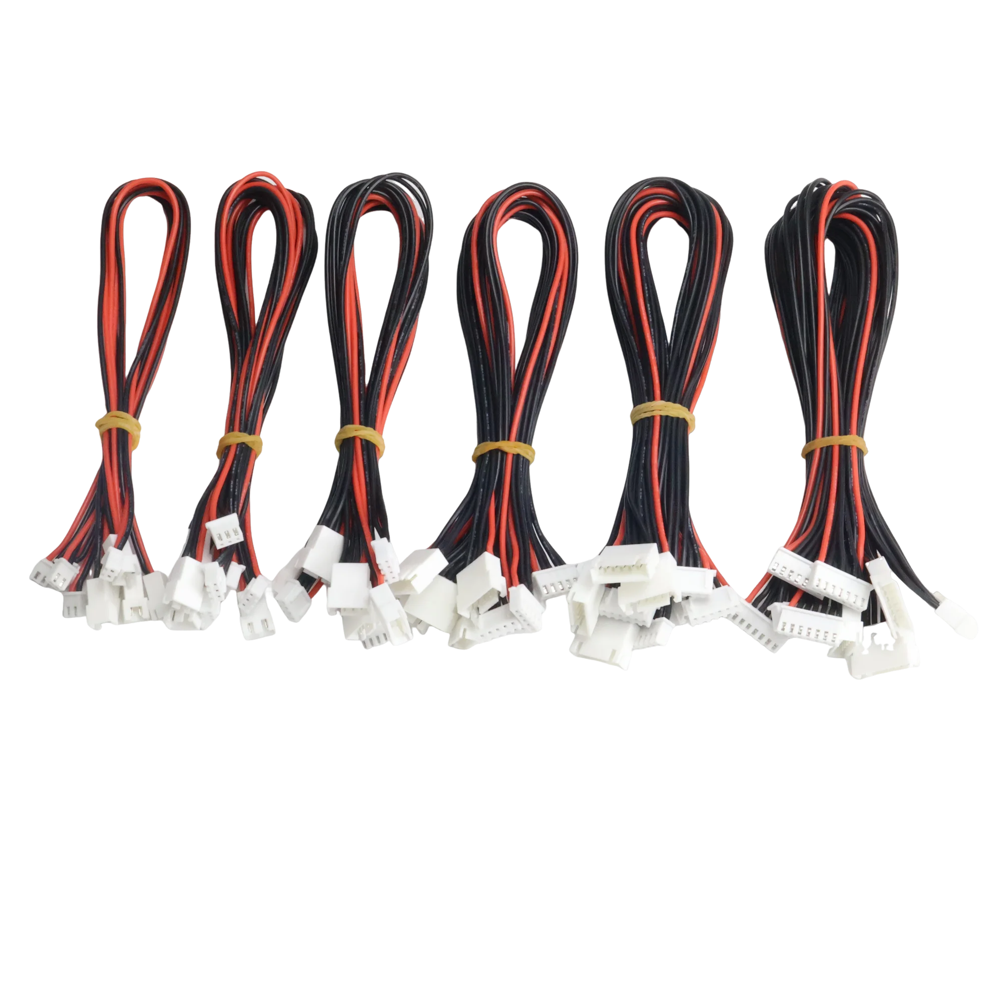 Détail des câbles équilibreur LiPo 30cm, fils silicone souples et embouts plaqués or