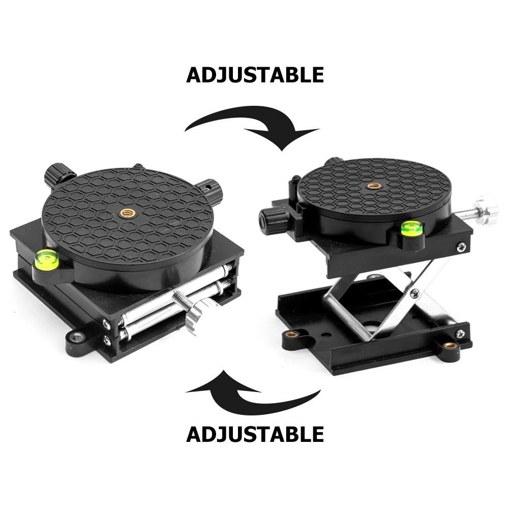 Aluminium Alloy Lift Platform 360 Degree Rotation Table Lifting Stand Anti-corrosion Rust-prevention for Engraving Lab Tools For Woodworking Lift Table Scissor Lift Table Scissor Lift Jack