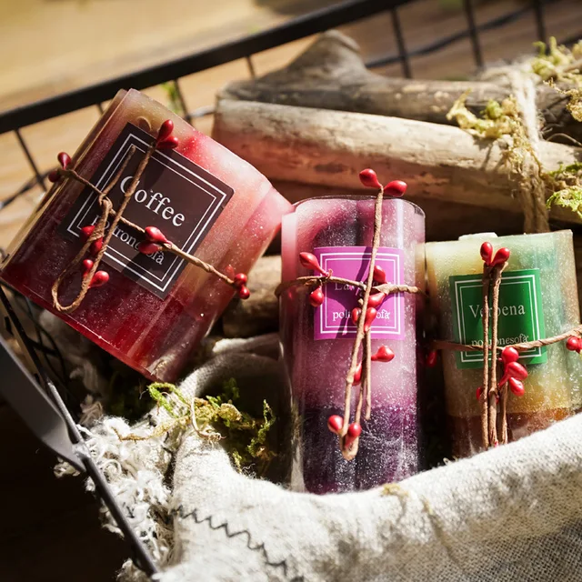 Hengeres Alak Aromaterápiás Gyertya Romantikus Esküvői Születésnapi Dekoráció Kreatív Otthoni Dekorációs Kiegészítők Viaszgyertyák - Image 2