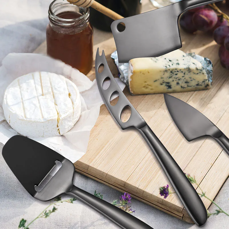 Stainless Cheese Knife Multi-purpose Butter Spreader Cheese Cleaver Slicer Mirror Polish Utensils Set Pizza Bread Scraper