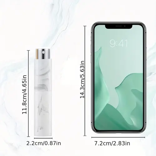 3 Marble-Patterned 10ml Perfume Spray Bottles for Travel, 3 Dispensers, Refillable Cologne Containers, Empty Spray Bottles, Suitable for Mini Spray Bottle Sizes - Image 3