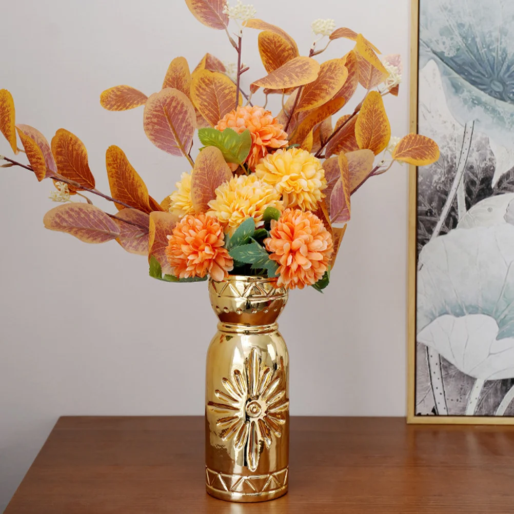 

European Style Sunflower Vase Ceramic Crafts Table Home Decorations Modern Vases Photography Props