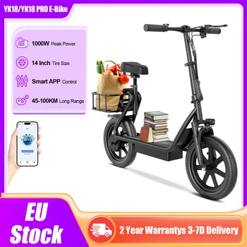 AOVOPRO YK18/YK18 PRO Bici Elettrica con Autonomia Ultra Lunga 40/100KM, Mountain Bike Elettrica 1000W di Potenza, Freno a Disco, Bicicletta di Sicurezza