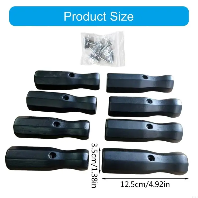 652F 8Pcs Table Football Handle Table Soccer Replacement Handle Foosball Grip Football Game Rod Nonslip Designs