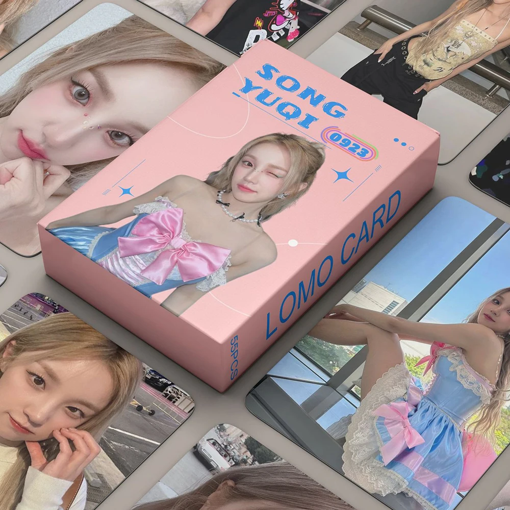 55PCS Kpop GIDLE Lomo Cards Song Yuqi SOLO Photocards Photo Print Card Set