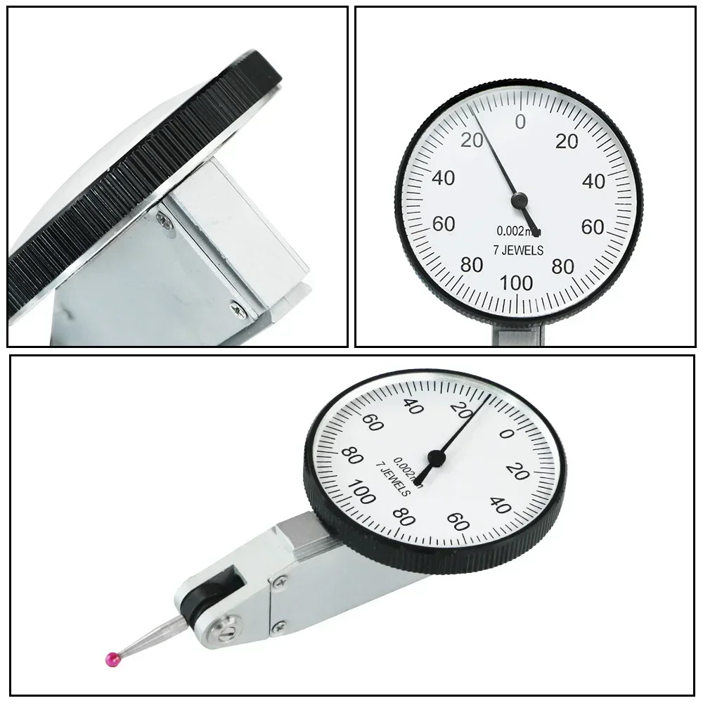 Dial Indicator Gauge Dial Indicator Shahe Dial Test Indicator 0.002 mm Shockproof With Ruby Probe Test Gauge Measure Tool