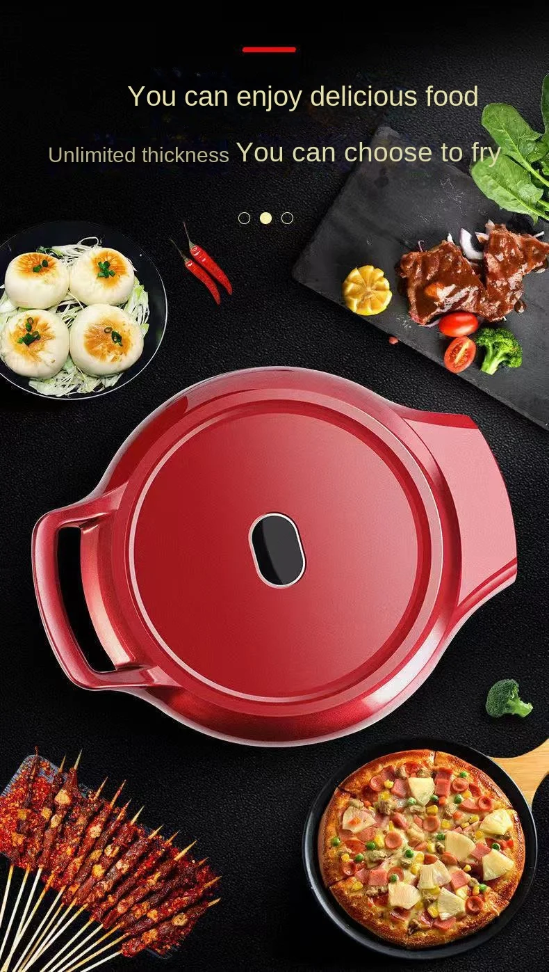 Description Picture 5 of item110V/220V Electric Pancake Maker Double-sided Heating Pizza Griddle crepe pan roti  Appliances for the kitchen Cooking utensils