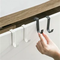 2pcs S-Shaped Metal Hook Cabinet Door Hanging Rack Gadgets Holders Shelves Cabinet Storage Organizer Bathroom Accessories 1