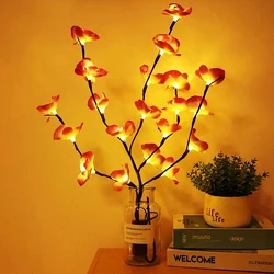 Guirlande lumineuse LED pour Bouquet d'orchidées, 73cm, 20 diodes, lampe pour Vase de bureau, branches de fleurs, décoration pour mariage, nouvel an, fête de vacances 
