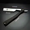 4pcs/set Classic S45C Carbon Steel Straight Edge Salon Barber Shaving Razor Shaver Ebony Handle SHAVING RAZOR Barber Tools G0307 3