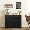 Modern Sideboard Buffet Cabinet with Storage, 41" Kitchen Pantry Cabinet with Door Shelves, Drawer, Adjustable Shelf, Cof 3