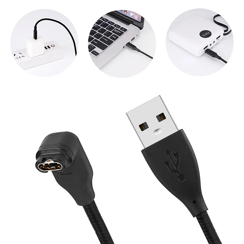 가민 베누 4 3 3S SQ/피닉스 8 7 7S 6 6S 5, 포러너 970 965 945 255/택틱스 8 7용 타입C USB 시계 충전 케이블