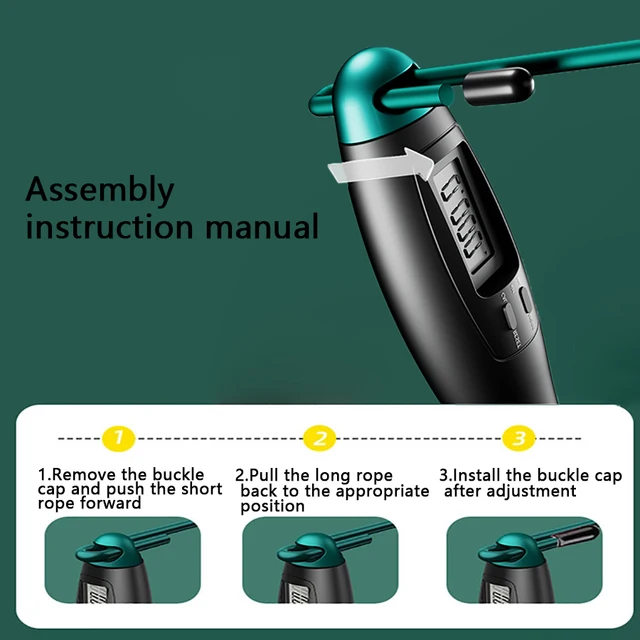 1 set of steel wire rope counting skipping rope cordless weight-bearing skipping rope weight loss fitness equipment sports equip 6