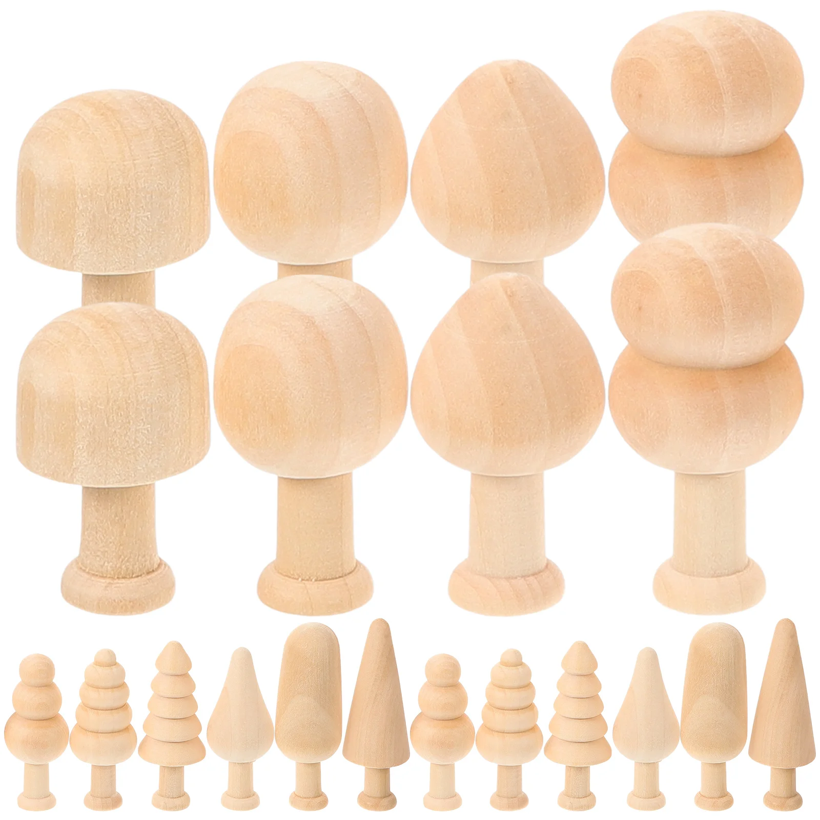 

English title: Unfinished Wood Christmas Tree Wooden Peg Doll Wooden Tree Toy Christmas Crafts Mini Wooden Mushrooms Paint Mini