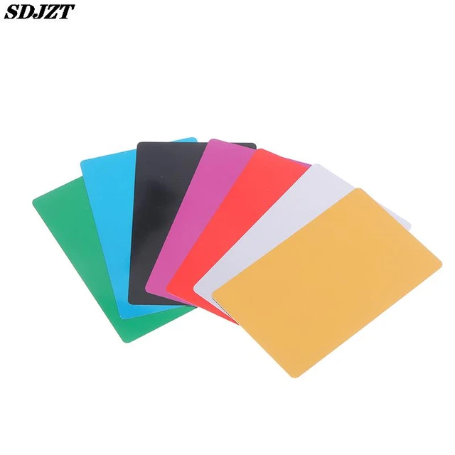 10Pcs/Set Blank Metal Business Card Aluminum Alloy Blanks Card DIY Laser  Printing Business Cards Kit