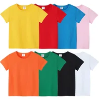 T-shirt d'été à manches courtes pour enfants de 2 à 12 ans, vêtements en coton pour bébés garçons et filles, t-shirt uni pour nourrissons, hauts pour enfants 1